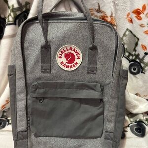 Fjallraven Kånken Re-Wool Granite Grey Backpack Laptop